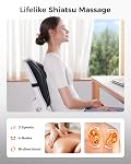 Boriwat Back Massager Neck Massager with Heat, Shiatsu Massage Pillow for Pain Relief, Massagers for Neck and Back, Shoulder, Leg, Gifts for Men Women Mom Dad, Stress Relax at Home Office and Car