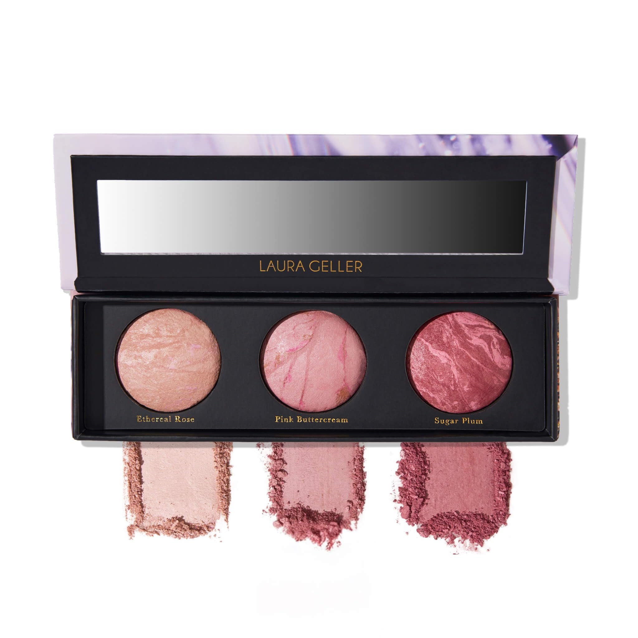 Geller's Greatest Better Than Ever 3-Piece Blush-n-Brighten Marbleized Blush Palette Trio