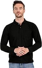SMAN Polo T Shirt for Men with Pocket, Regular Fit, Full Sleeve Fancy Look