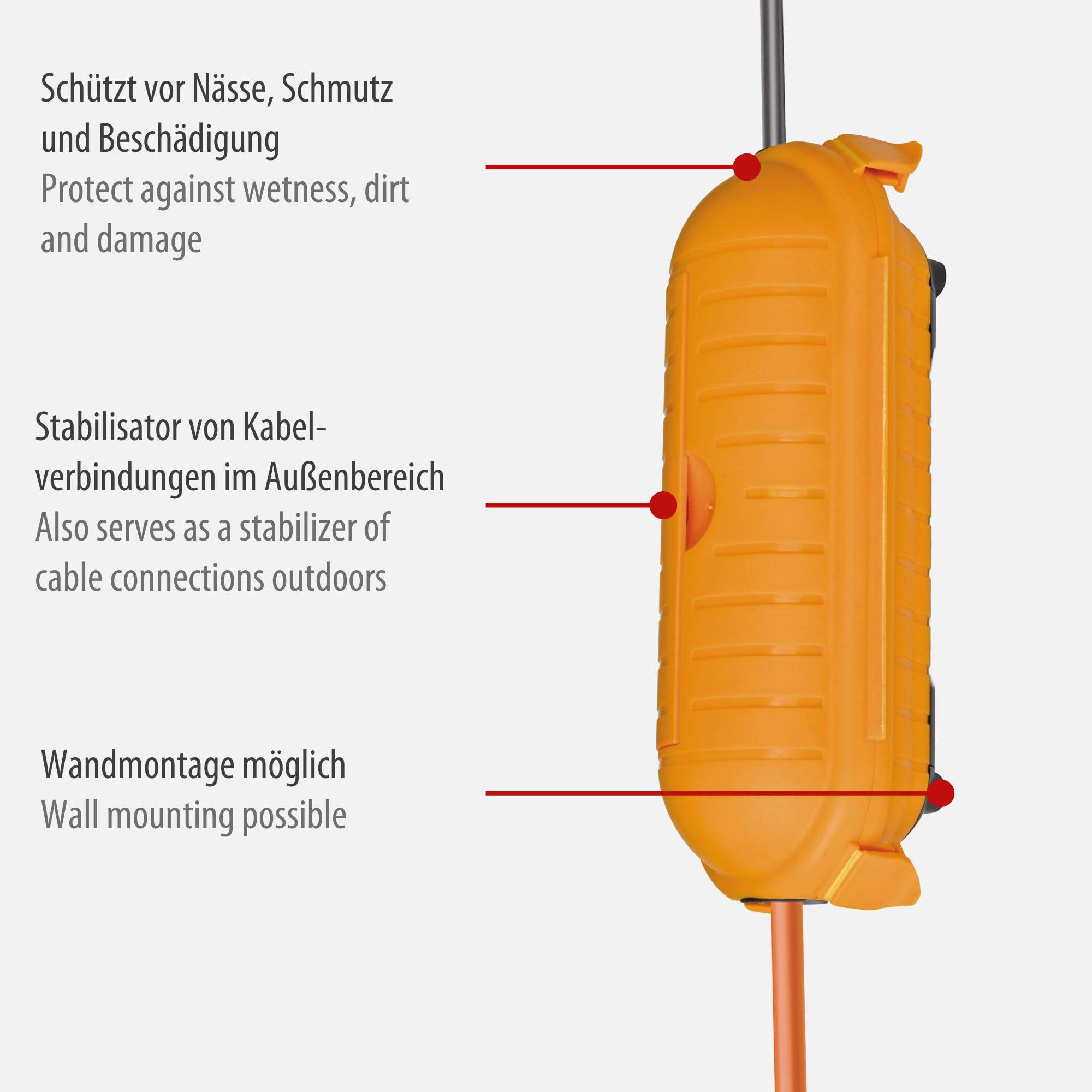 Güde Drucktauchpumpe GDT 1200 I & Brennenstuhl Safe-Box BIG IP44 / Schutzbox für Verlängerungskabel (Schutzkapsel für Kabel im Außenbereich) gelb