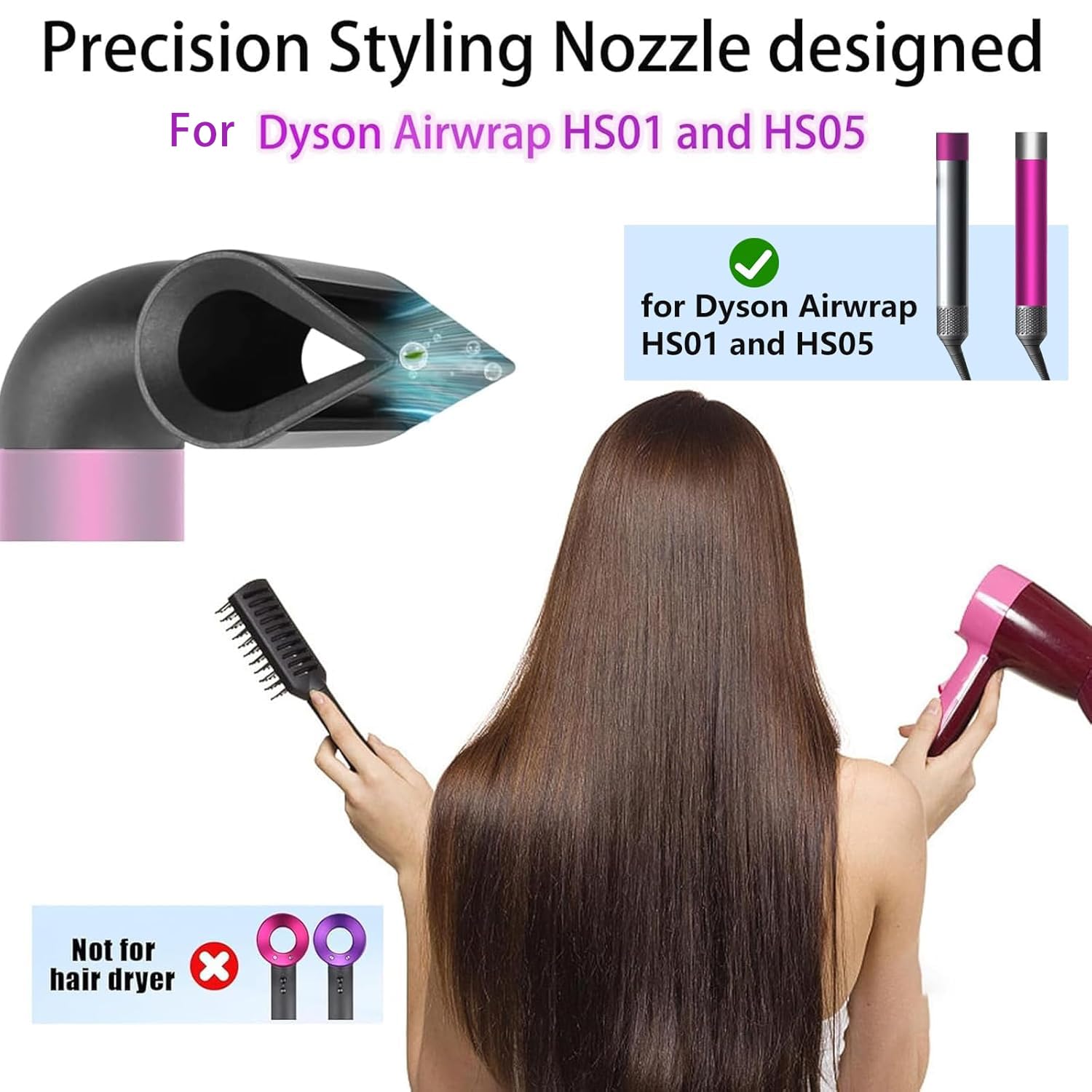 Amazon.com: Precision Styling Nozzle for Dyson Airwrap HS01/HS05