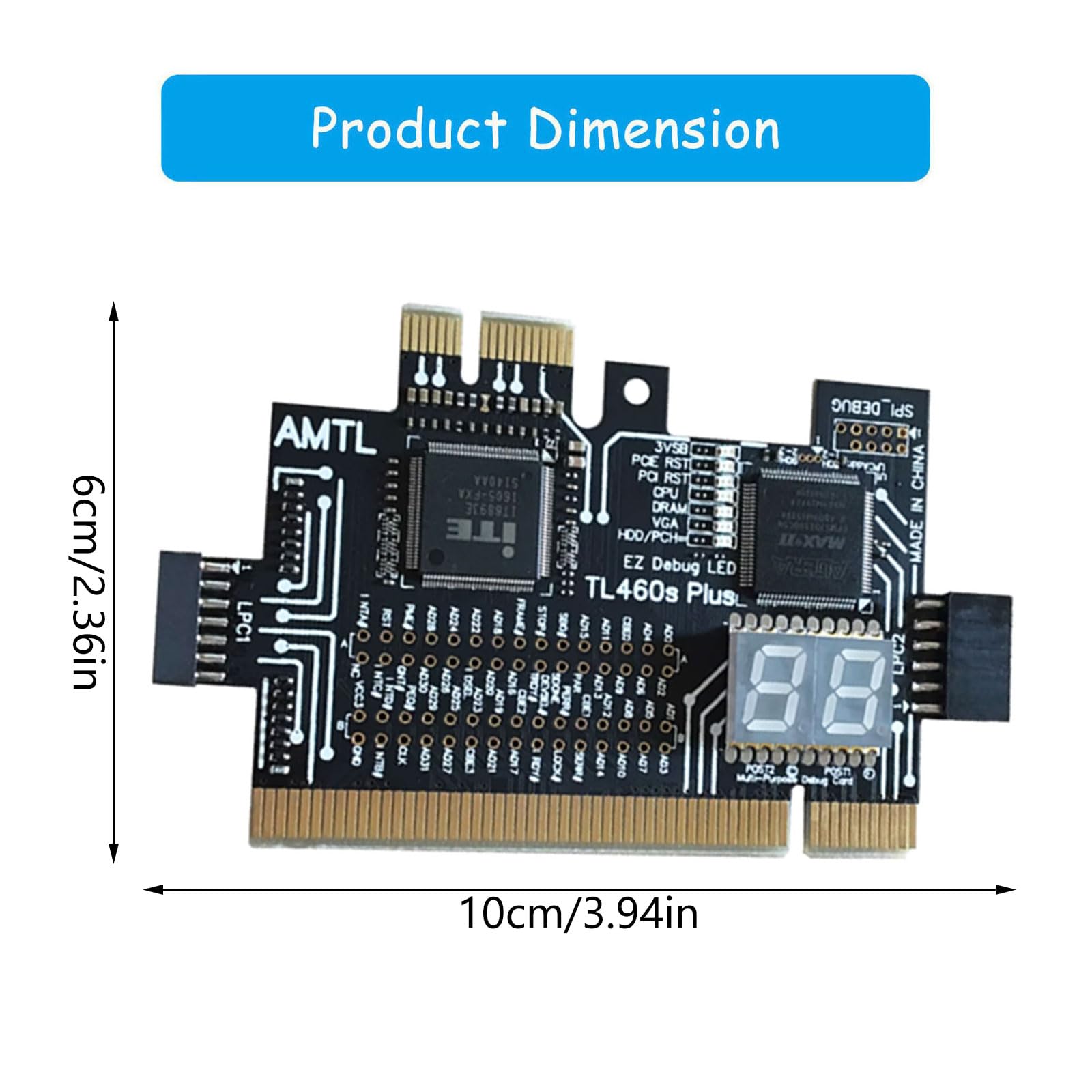 A1105 Wielofunkcyjne narzędzie do debugowania płyt głównych PC z funkcją Standby3Vsb Power Light PCIe resetuje i wykrywa usterki, karta debugowania sprzętu komputerowego