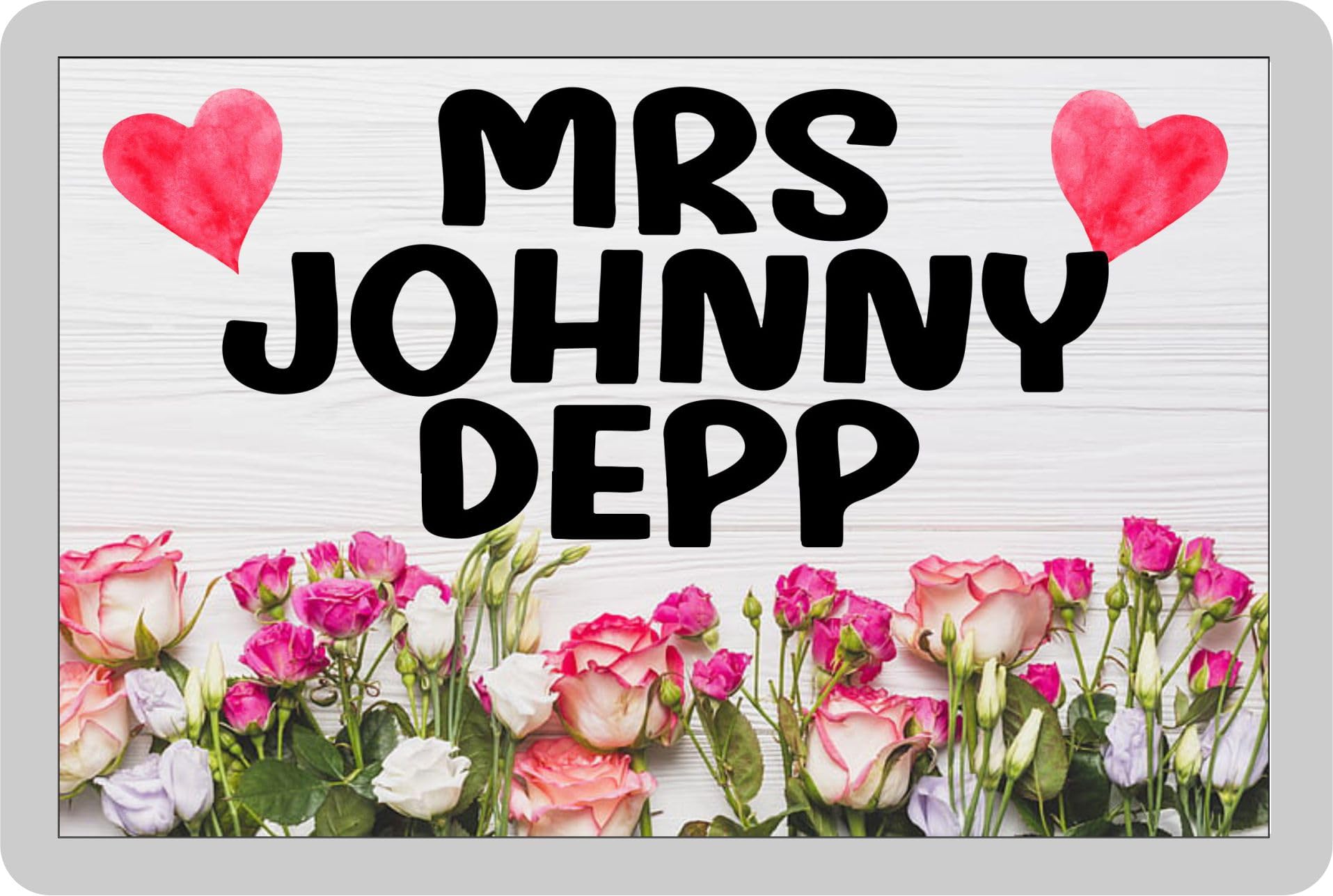 Mrs Johnny Depp Fridge Magnet Gift – Fun Cute Novelty Movie Star Fan Present