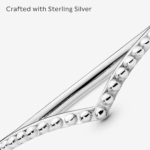 Miniatura 4 de Pandora Anillo de eslinga con cuentas, anillo de oro rosa para mujer, anillo apilable, regalo para ella, rosa chapado en oro rosa de 14 quilates