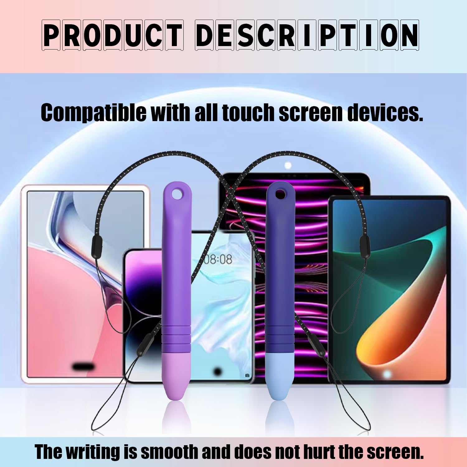 Vancle Tablet Stift 2-tlg Für Kinder - Stylus Für Touchscreens IOS/Android - Blau/Gelb