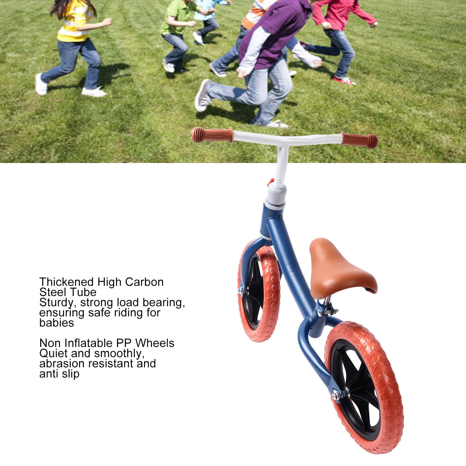 Dilwe Bicicletta Senza Pedali per Bambini, Bici Senza Pedali con Bici da Allenamento per Bambini con Tubo in Acciaio Ispessito da 2 a 6 Anni