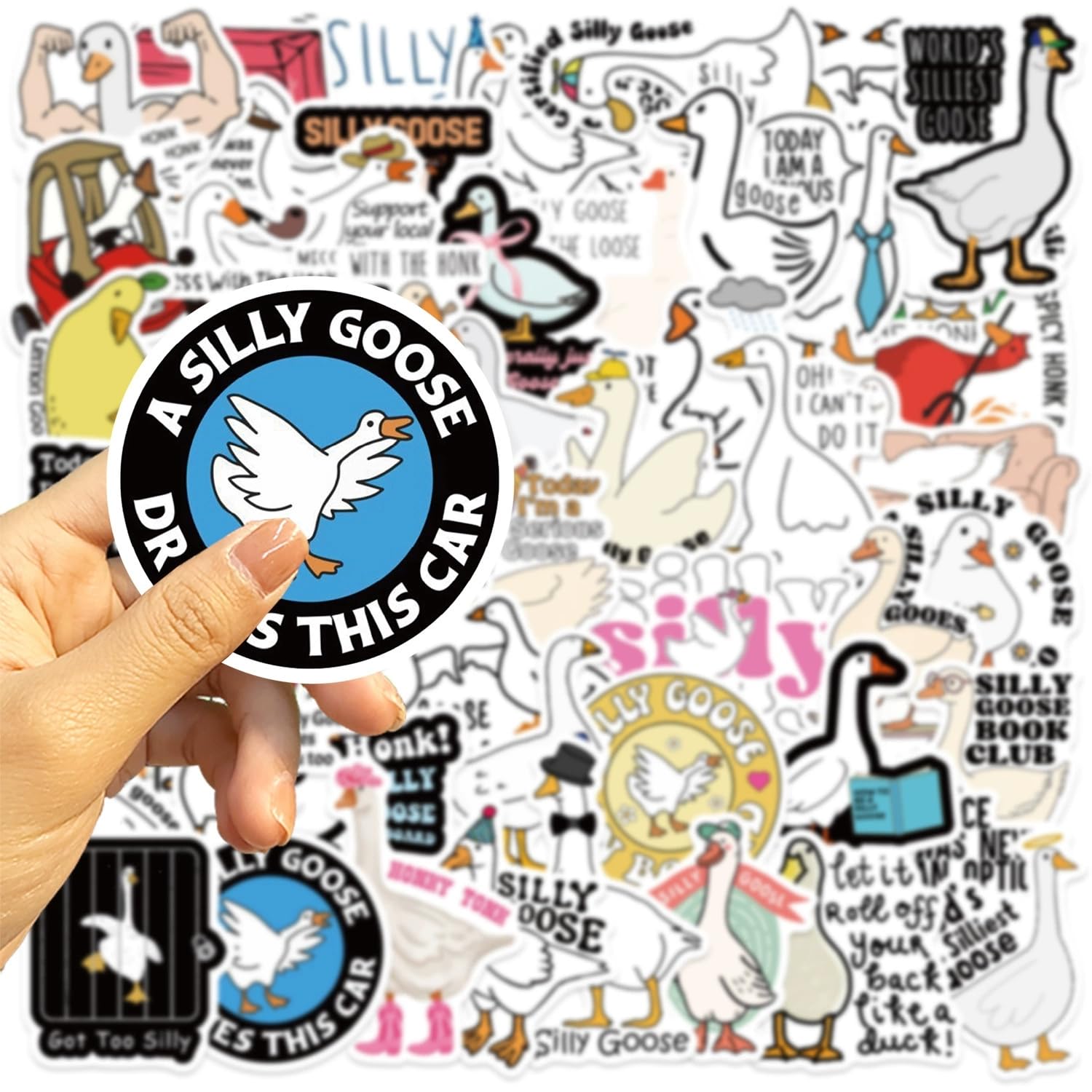 50PCS Cute Duck Stickers Kawaii Cartoon Duck Waterproof Stickers Pack for Kids Cool Deacls Graffiti Vinyl for Adults Water Bottle Skateboard Luggage Laptop Computer Phone - Image 2