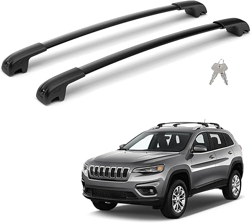 Miniatura 9 de FLYCLE Barras transversales de techo para Jeep Renegade 2015-2024 con cerradura, barras transversales de carga de aluminio para automóvil, equipaje,