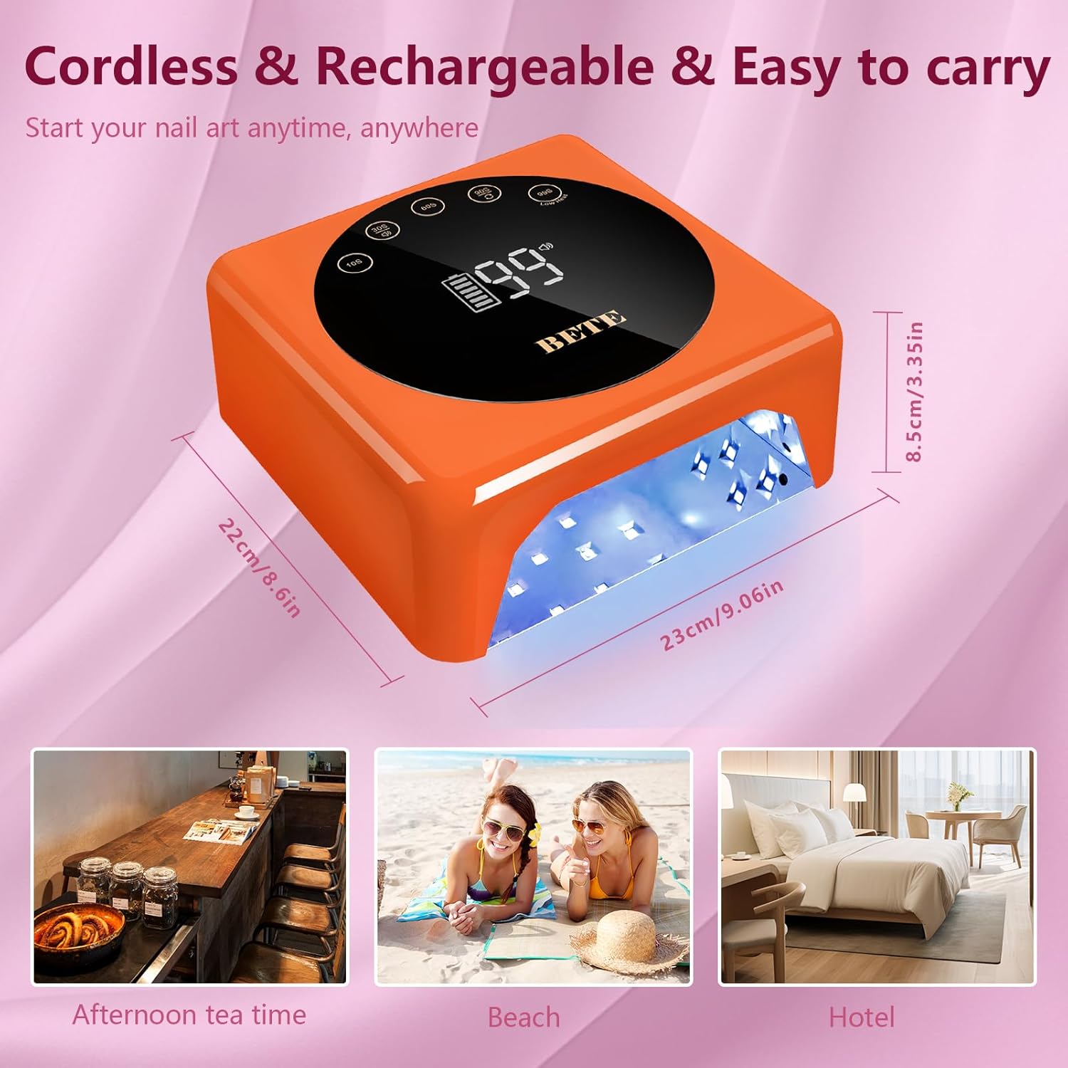 BETE Lâmpada De Unha Led Sem Fio, Luz De Unha Uv Recarregável De 78 W, Sensor Infravermelho Inteligente E Tela Lcd, Lâmpada De Cura De Unha, Secador De Unha Portátil, Luz De… em promoção! Veja a oferta e mais achadinhos de Cabines UV/LED 5 Hoje é o melhor dia para comprar BETE Lâmpada De Unha Led Sem Fio, Luz De Unha Uv Recarregável De 78 W, Sensor Infravermelho Inteligente E Tela Lcd, Lâmpada De Cura De Unha, Secador De Unha Portátil, Luz De… com aquele preço maroto! Promoção! Aproveite a oferta! 5
