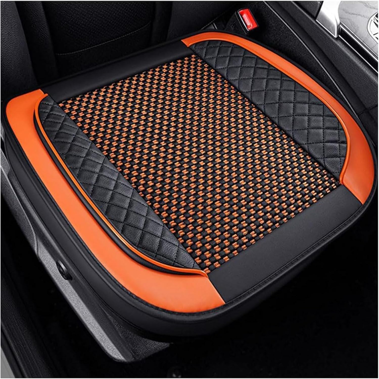ONEMAJI Auto Seat Protector Cushion for Genesis G70 (facelift 2020) 2020-2026, Breathable Front Seat Cover Faux Leather Diamond Quilting Car Interior Accessories,A