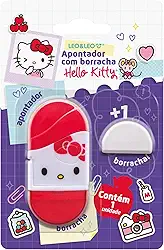 APONTADOR C/DEPÓSITO E BORRACHA HELLO KITTY C/1 UND LEO&LEO