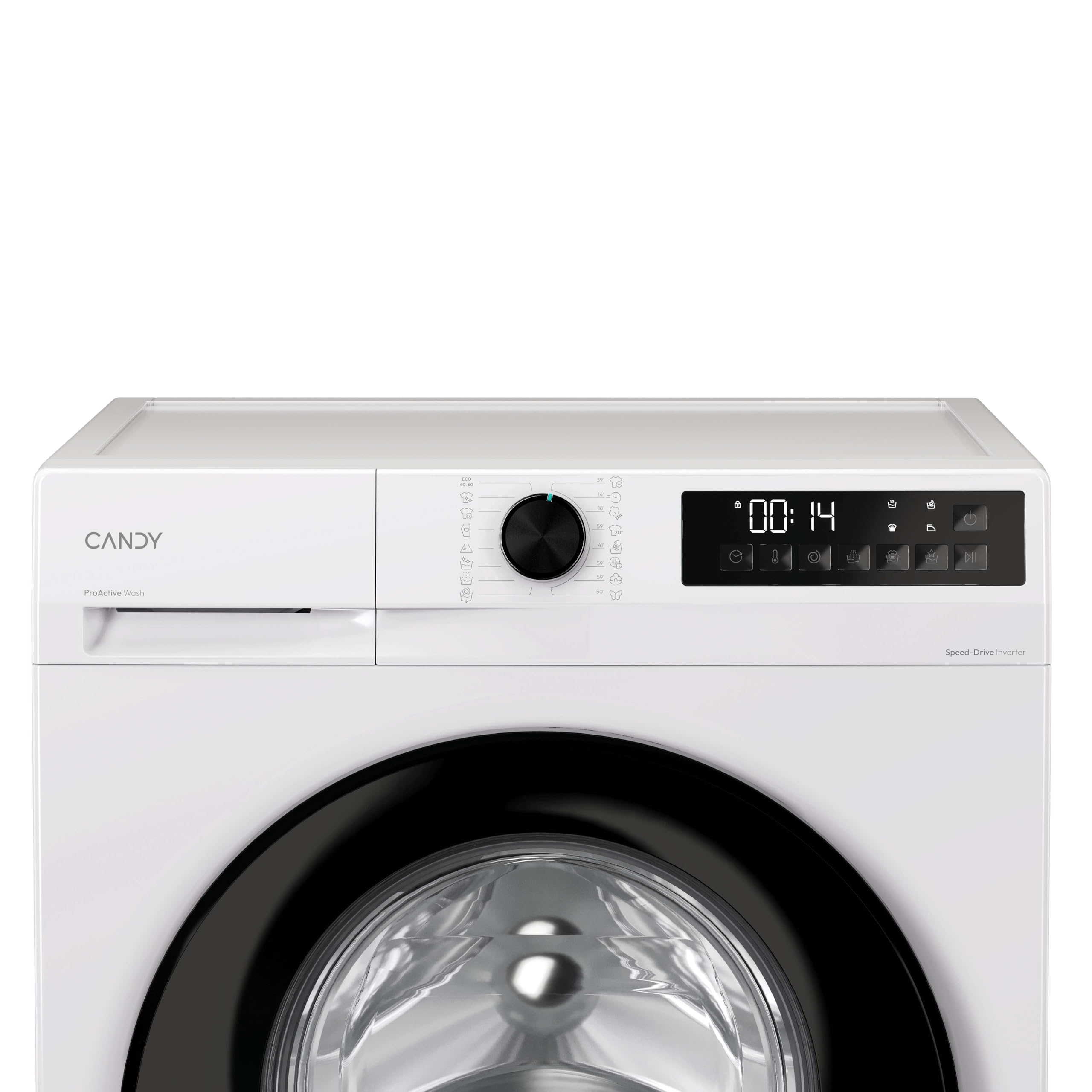Candy ProWash 300 Lavatrice Slim a Carica Frontale, 7 kg, 1200 Giri, Motore Inverter, Classe A -15%, Smart LED Touch, Cicli Rapidi, 60 x 42,4 x 85 cm (LxPxA), Bianca - GD 27SB7-S