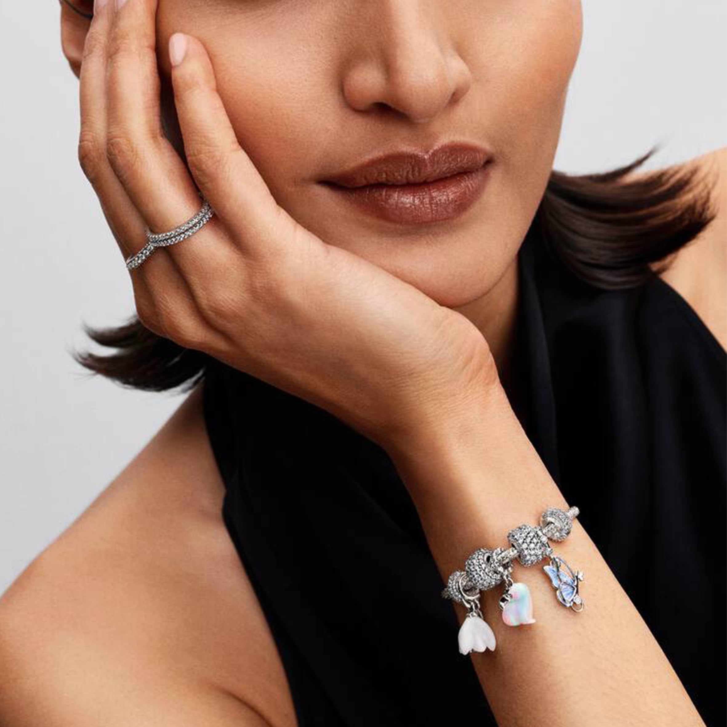 PANDORA Eisbär Mutter & Junges Charm-Anhänger 794243C01 Charm Anhänger