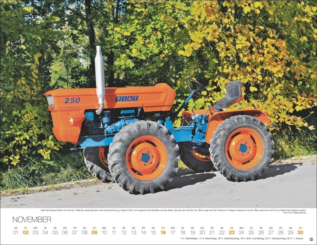 Starke Traktoren Posterkalender 2025: Exklusiver Wandkalender mit 12 beeindruckenden Traktoren. Hochwertiger Foto-Kalender 2025. Von Lanz über Porsche bis John Deere. 44 x 34 cm.