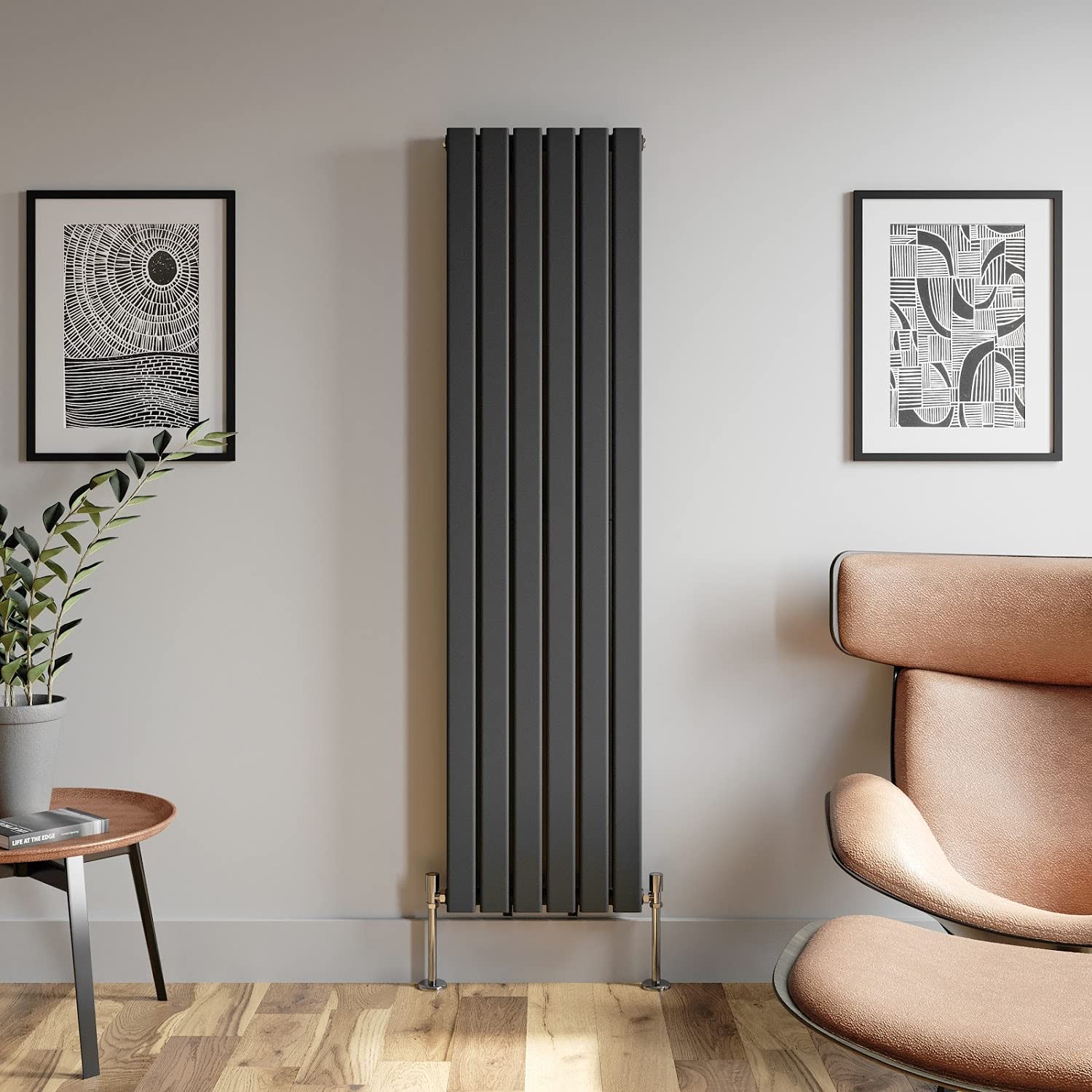 DuraTherm Anthracite Designer Radiator Vertical Flat Panel Double Panel Rad  1800x456mm : Amazon.co.uk: DIY u0026 Tools