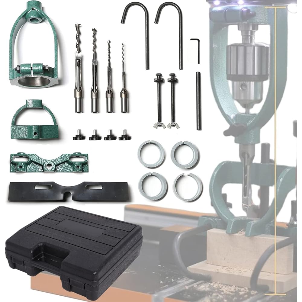 17/mo Finance Mortising Attachment for Drill Press,4 Model Drills Chisel Set Mortise and
