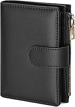 GAEKEAO Small Women's Wallet, Credit Card Holder with Zipper, Large Capacité Coin Purse with RFID Protection, Women's Purse, Gift Wallets, Type-01Black, Stylish and compact
