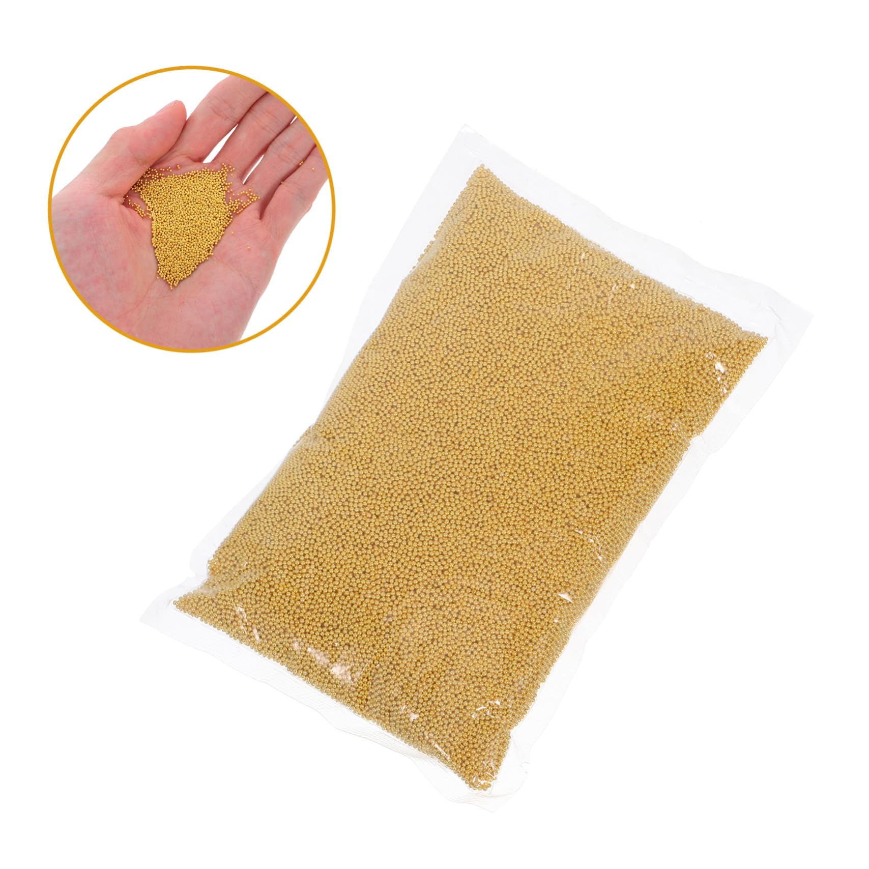 Decorative Mini Beads per Unghie in Metallo Oro Palline Resistenti per Manicure DIY Adatte Tutte le Forme di Unghie e Uso Quotidiano