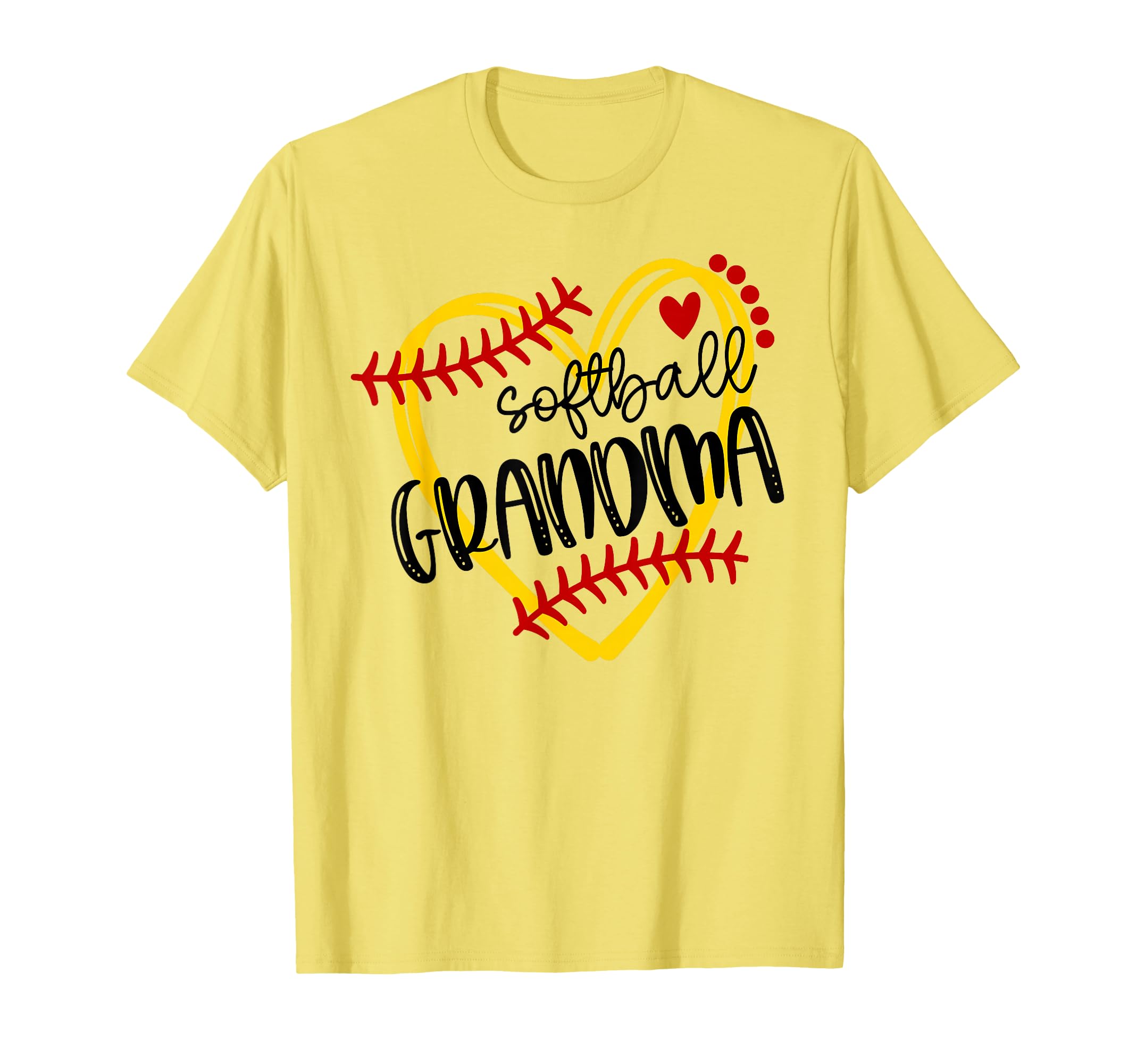 Personalized Softball Heart Tee Cute Grandma Women Softball T-Shirt