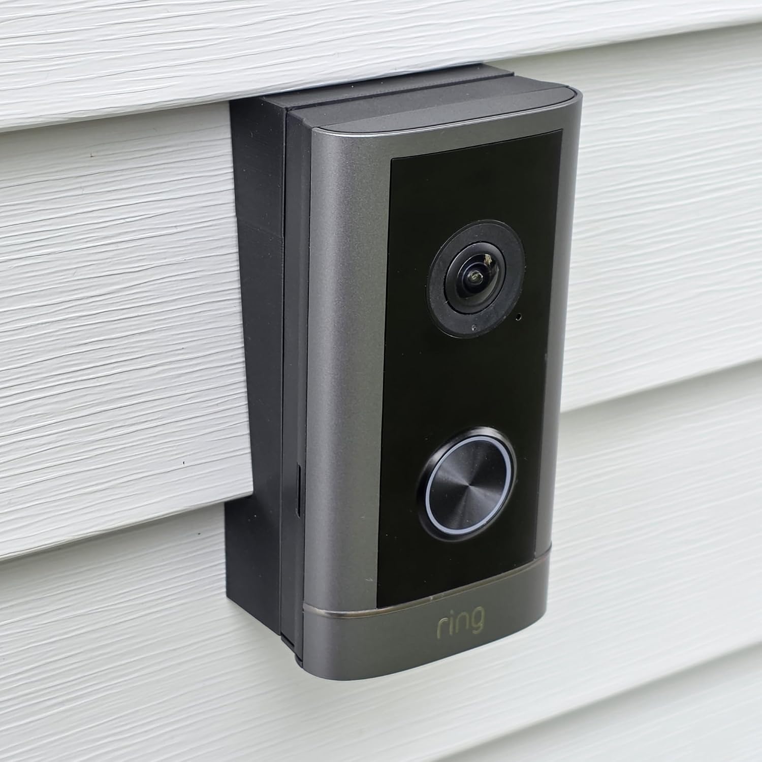 Vinyl Siding Mounting Bracket Compatible with Ring Doorbell Elite 4K 2nd Gen, 3D Printed, (4" Standard Vinyl Siding Only)