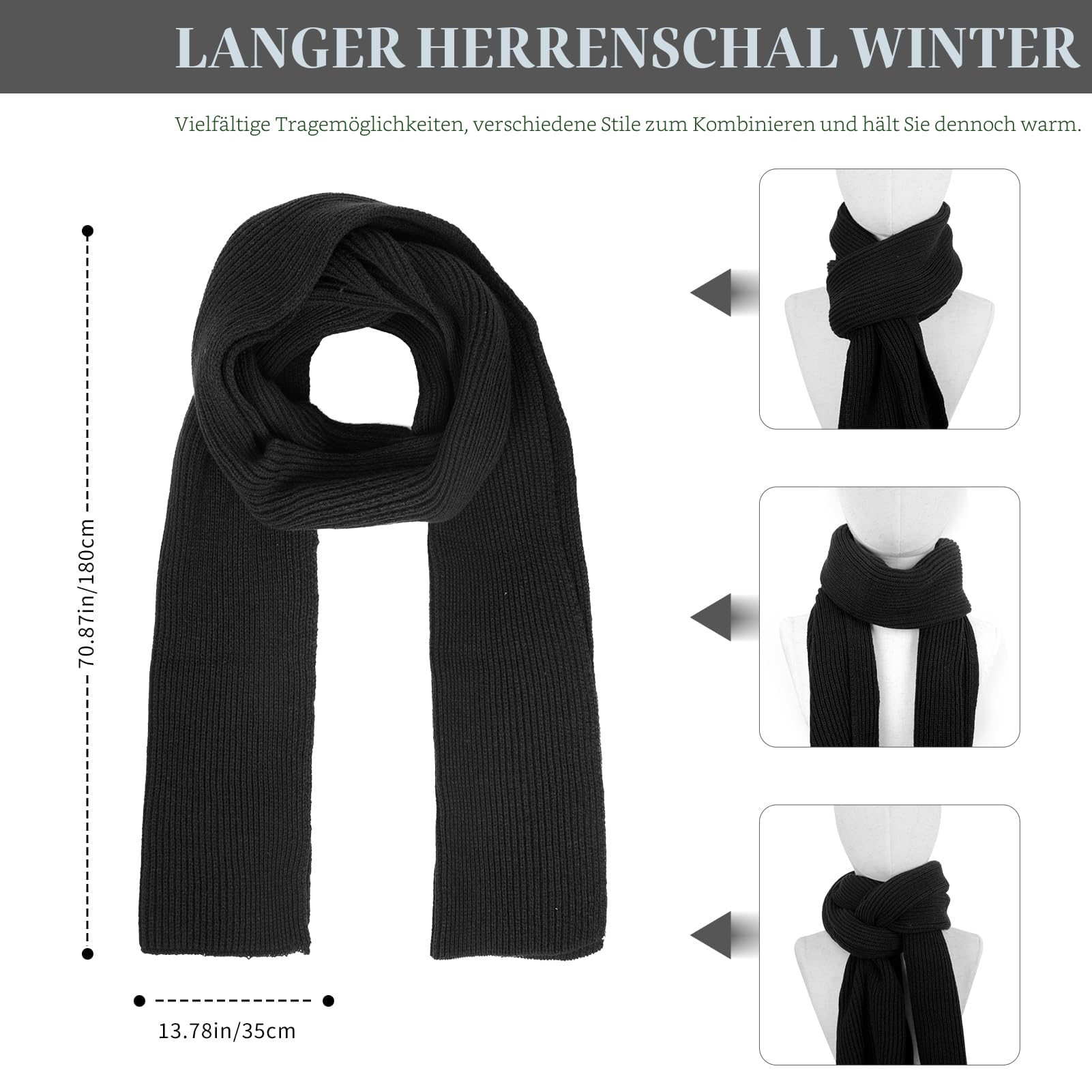 Mütze Schal und Touchscreen Handschuhe Set Wintermütze Thermohandschuhe Schal für Herren Strickmütze 3 STÜCKE Unisex Hüte für Damen Winter Accessoires für Herren Damen