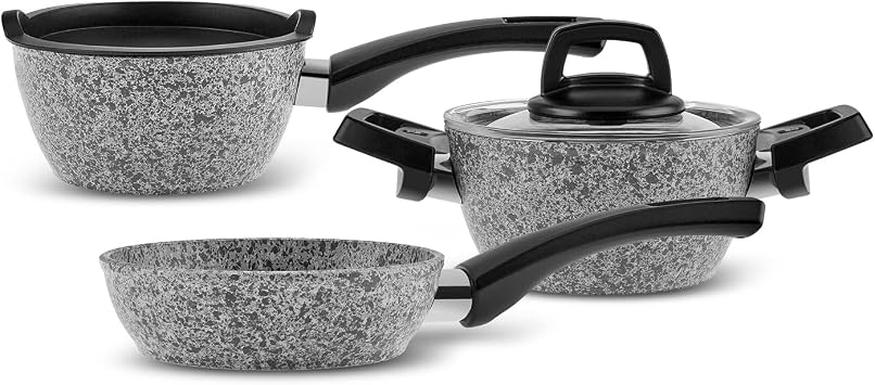 Karaca Bio Granit Grey Stone Mini 5 Parça Tencere Seti