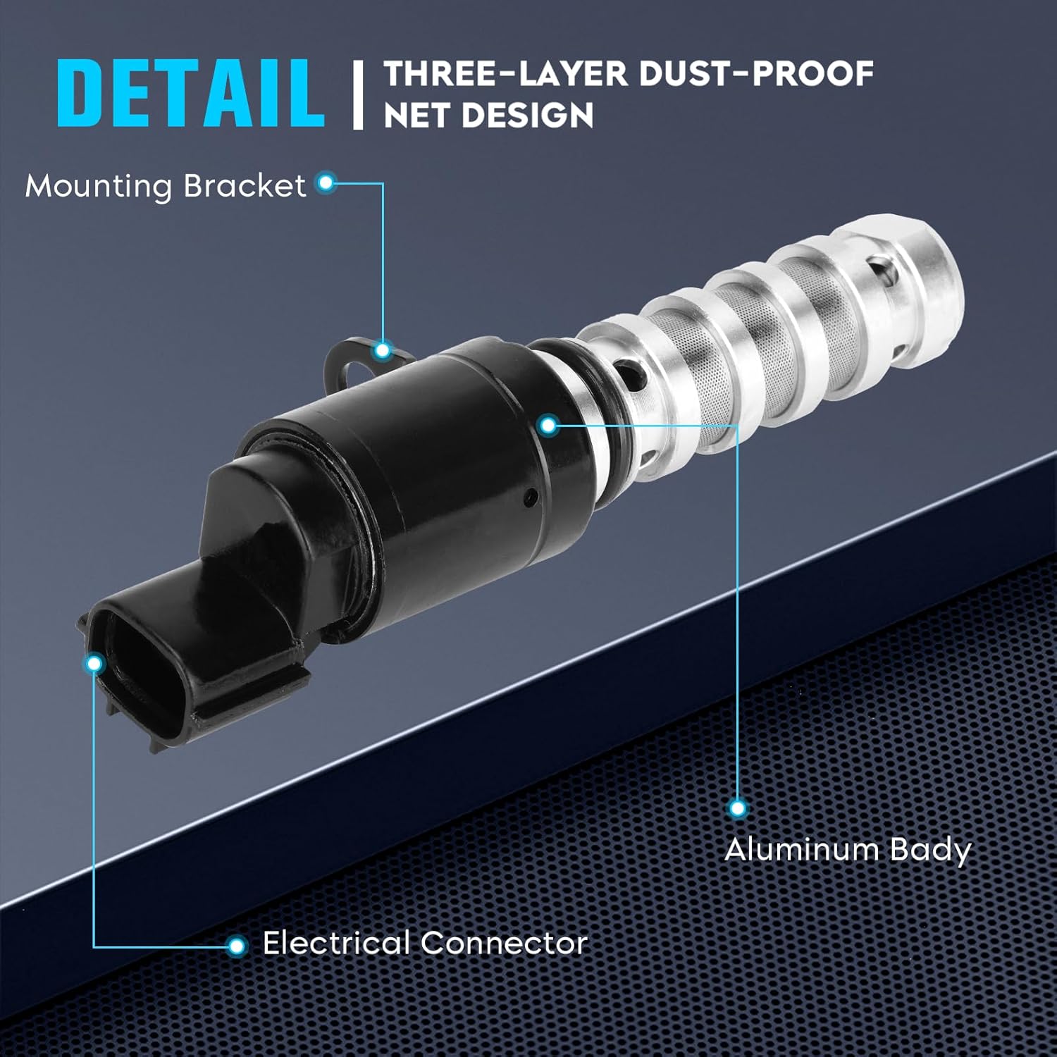 2-PC Engine Oil Control VVT Valve Variable Valve Timing Solenoid Fit for Hyundai & Kia Models - Accent/Sonata/Tucson/Veloster/Forte Koup/ Forte5/ Rio/Soul - L4 1.6L,Replace for 243552B700, TS1114