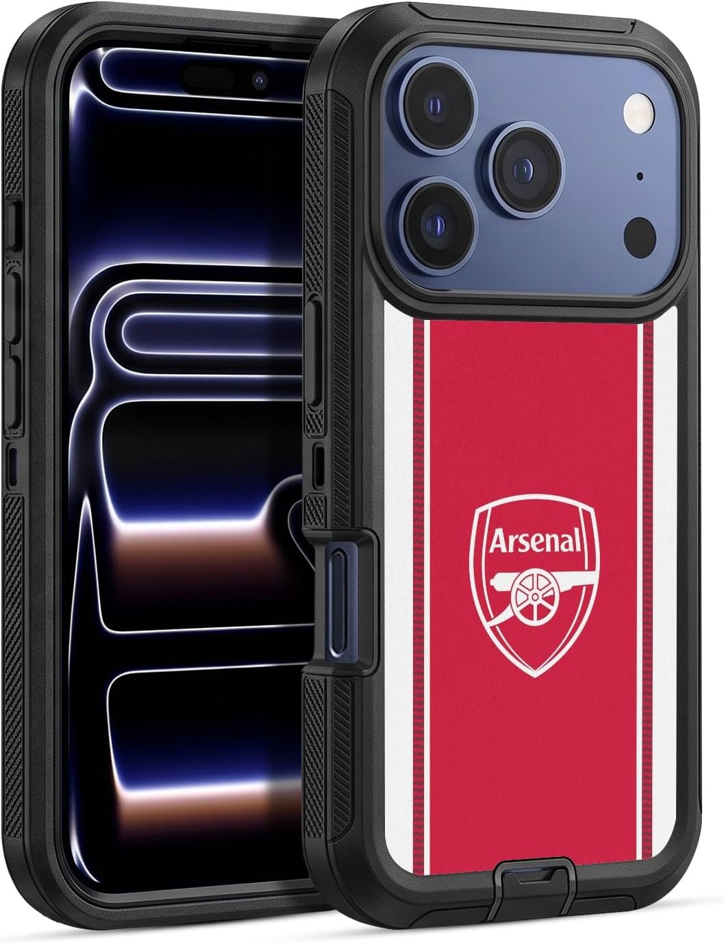 Head Case Designs Officially Licensed Arsenal FC Home 2026/27 Kit Ultra-Armoured Shockproof Case [Military Grade Protection] Compatible with Apple iPhone 17 Pro Max