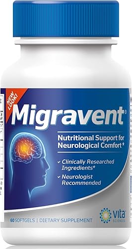 Vita Sciences Suplemento natural para migrañas Migravent fórmula avanzada potente para aliviar migrañas recomendada por neurólogos y doctores