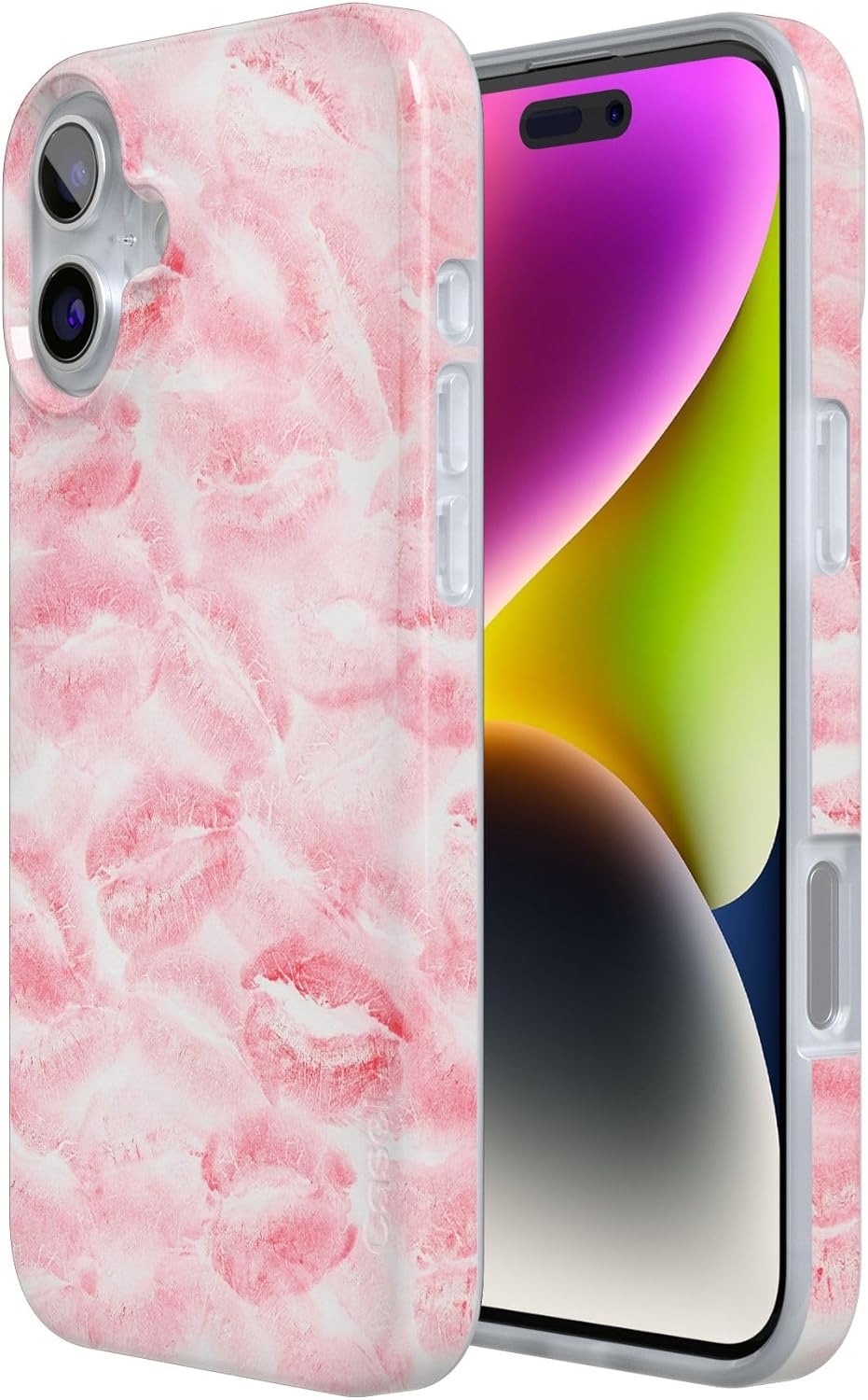 Casely iPhone 16 Plus Case | Sealed with a Kiss | Pink Lipstick | Compatible with MagSafe | Classic Ultra Thin Design