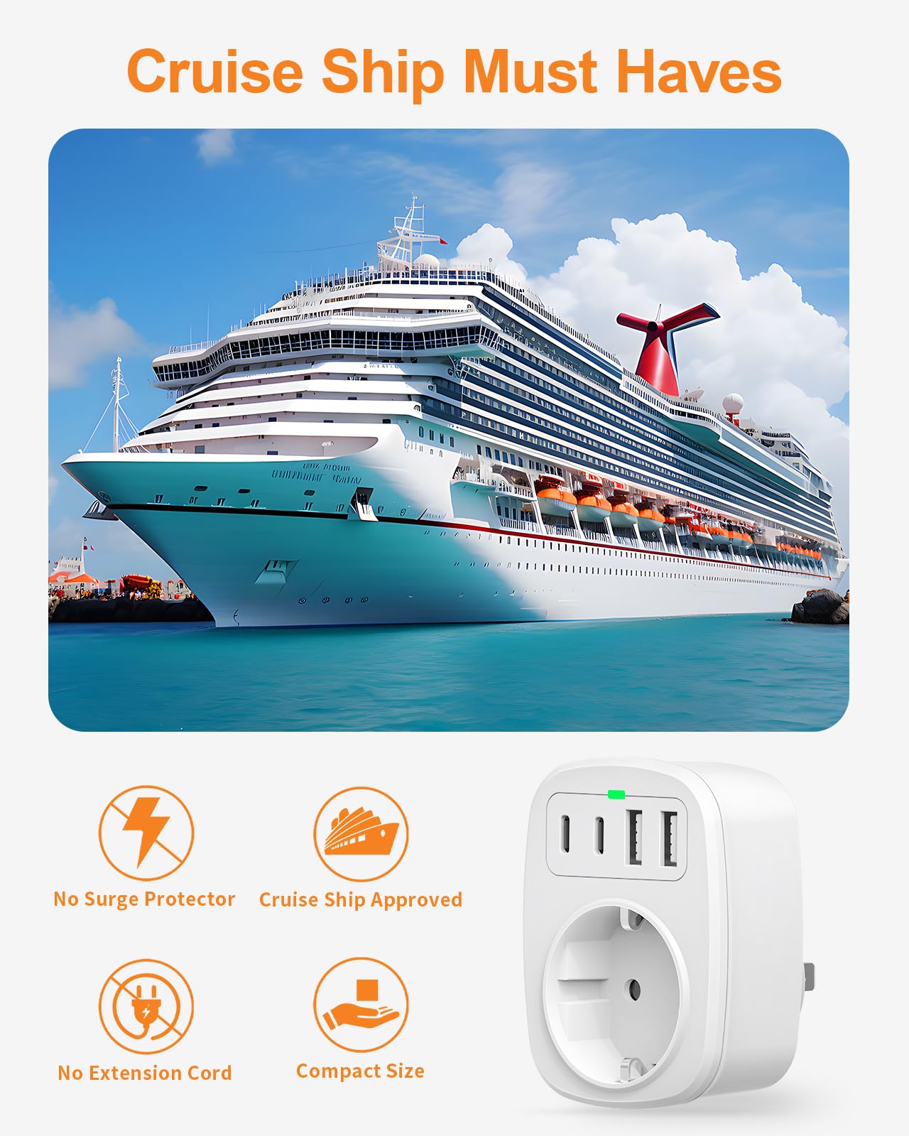 Adaptateur Japon France, Adaptateur de Prise Japon avec 2 USB C et 2 USB A, Adaptateur de Voyage 5 en 1 pour Prise Type A pour JP, USA, Thaïlande, Chine, Canada