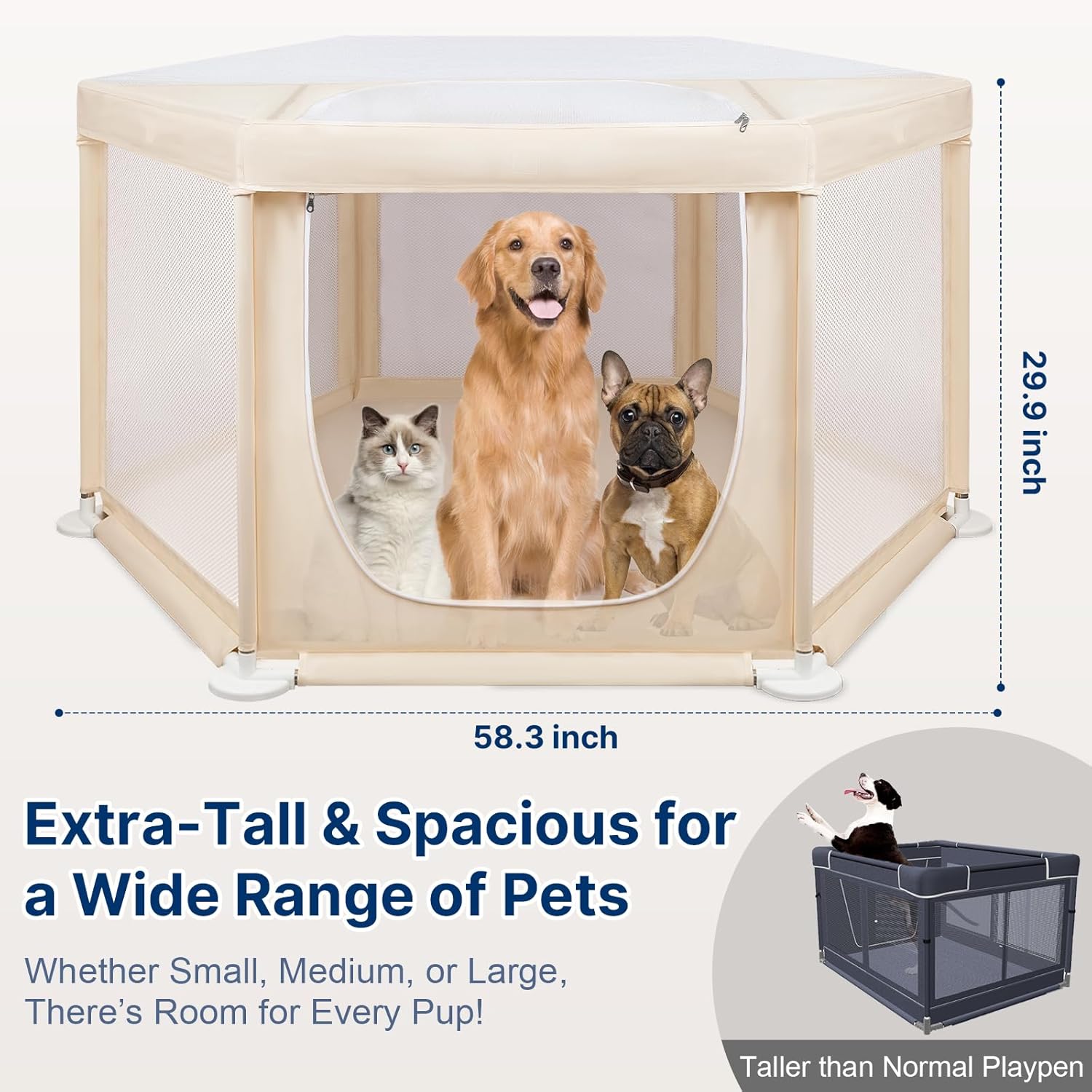 Ultimate Safety: Review of the Large Dog Playpen with Removable Roof