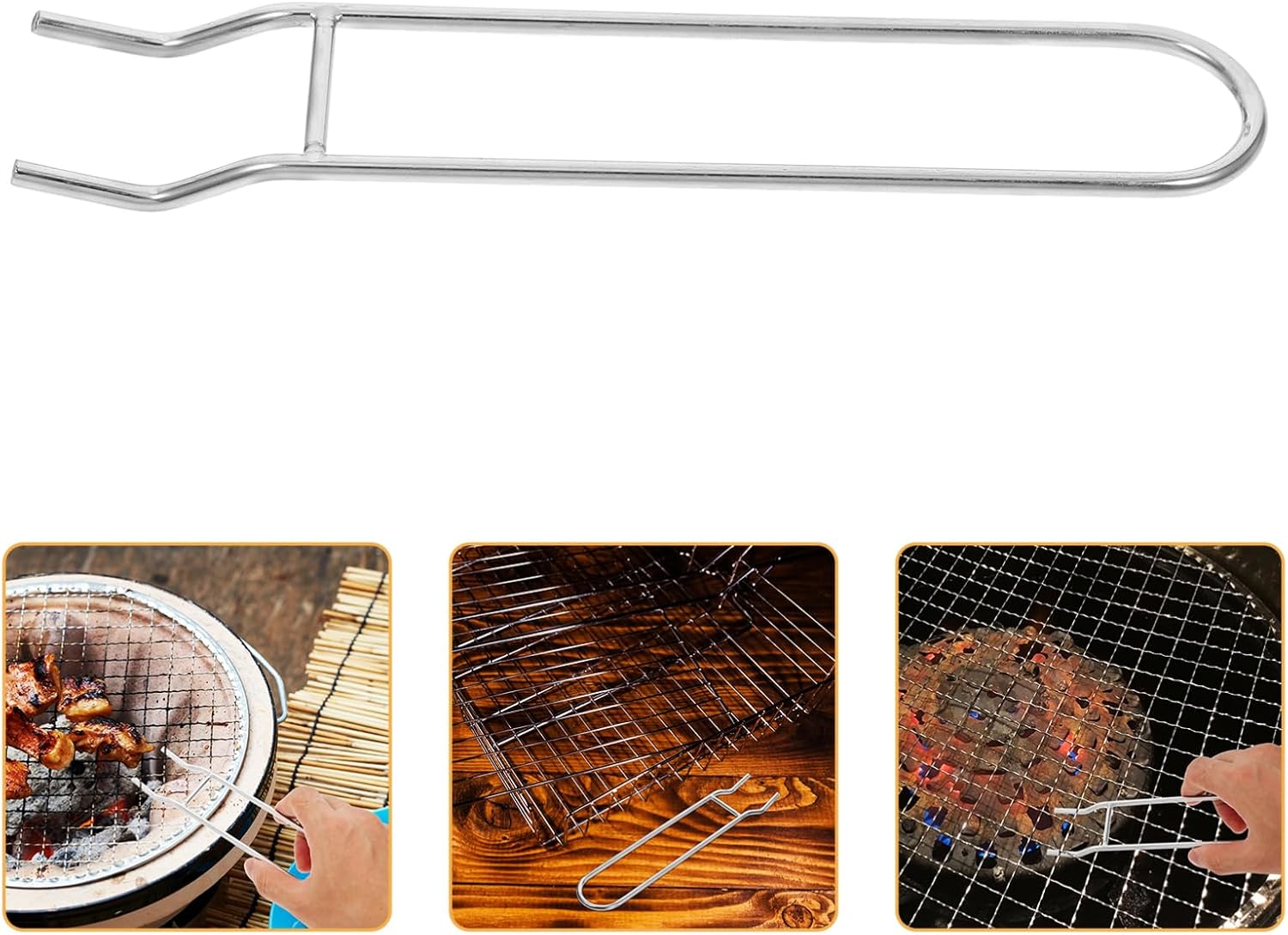 Universal Grate Lifter Xmas Stainless Steel Gripper for Grill
