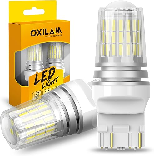 OXILAM Bombilla LED 912 921 mejorada, luces de marcha atrás, bombillas de respaldo para automóvil, brillo 300% más alto, 6000 K, blanco, tamaño