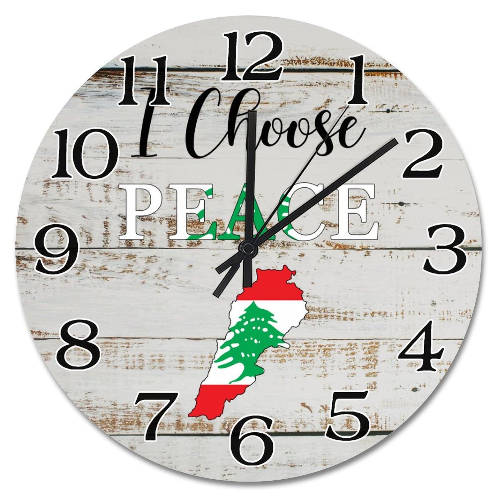 Cadeau pour ami horloge murale Liban vintage pour anniversaire et fête