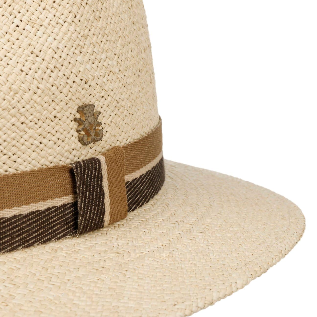 Mayser Sombrero Panamá Andrew Farmer Zechbauer Hombre - Made in The EU Sombreros de Paja Verano con Banda Grosgrain Primavera/Verano