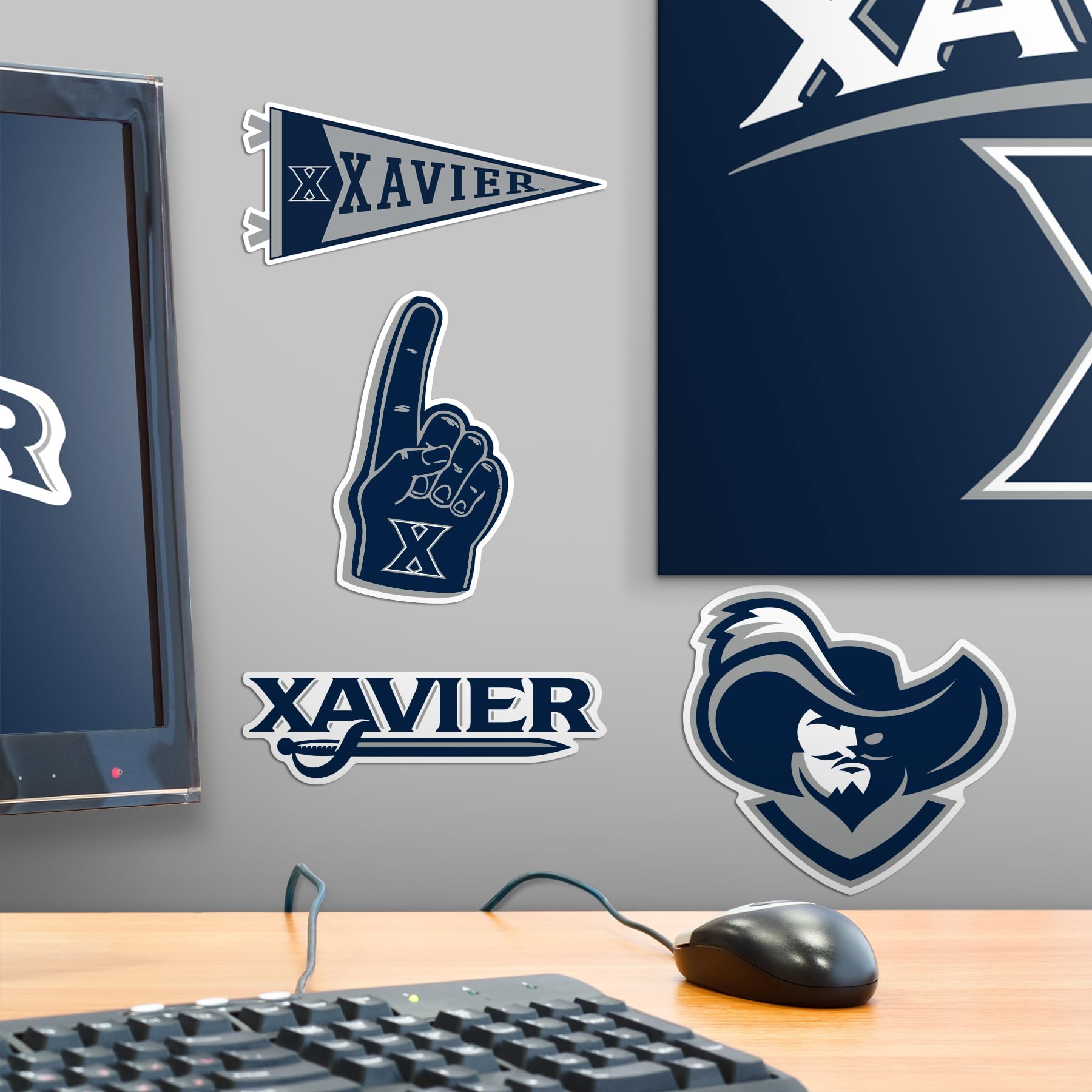 Xavier University Musketeers Sticker Pack - 8 Vinyl Decals For Laptop, Car, Water Bottle - View #4