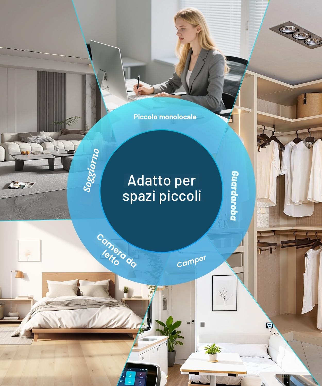Mini Deumidificatore Elettrico 2600ml, con Luce Cambiante e Funzione di Sbrinamento - Modo Notte Silenzioso 40dB per Camera da Letto, Cucina, Cantina, Anti-Umidità