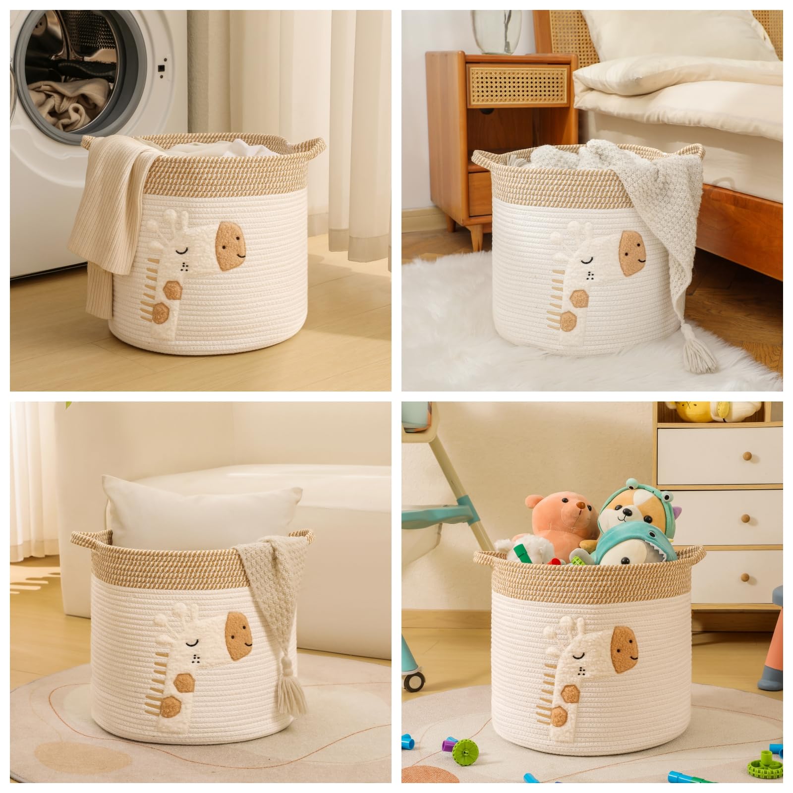 Storage Basket, Changing Table Basket, Children's Room Storage Baskets, Blanket Basket, Storage Basket for Babies Children - Image 4