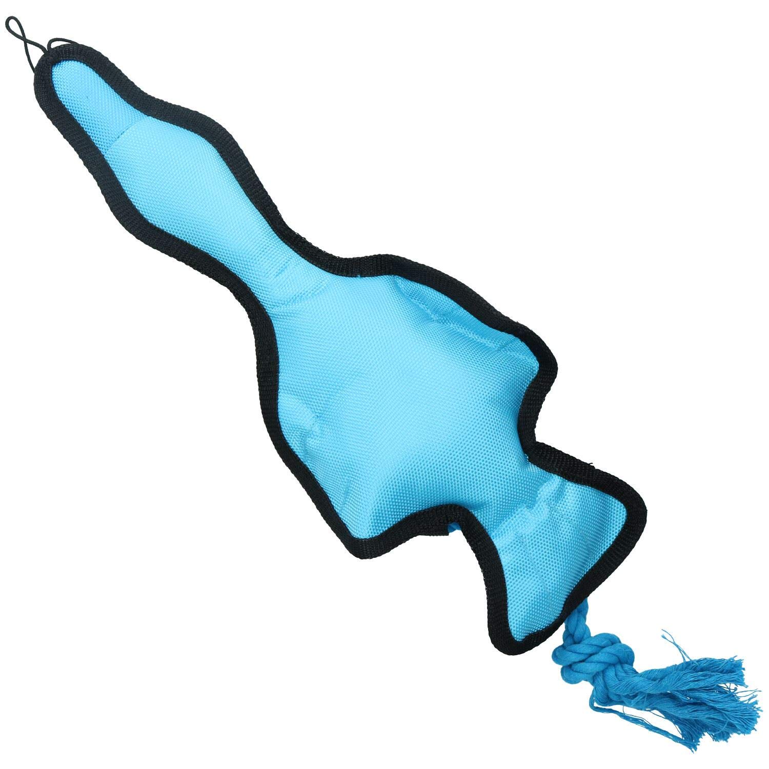 AB Tools Blue Cross Tug Rope Duck Doy Play Toy with Squeak 40x18x6cm