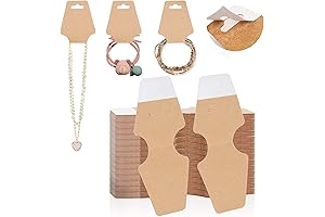 200 Pcs Necklace Packaging Display Cards with Adhesive