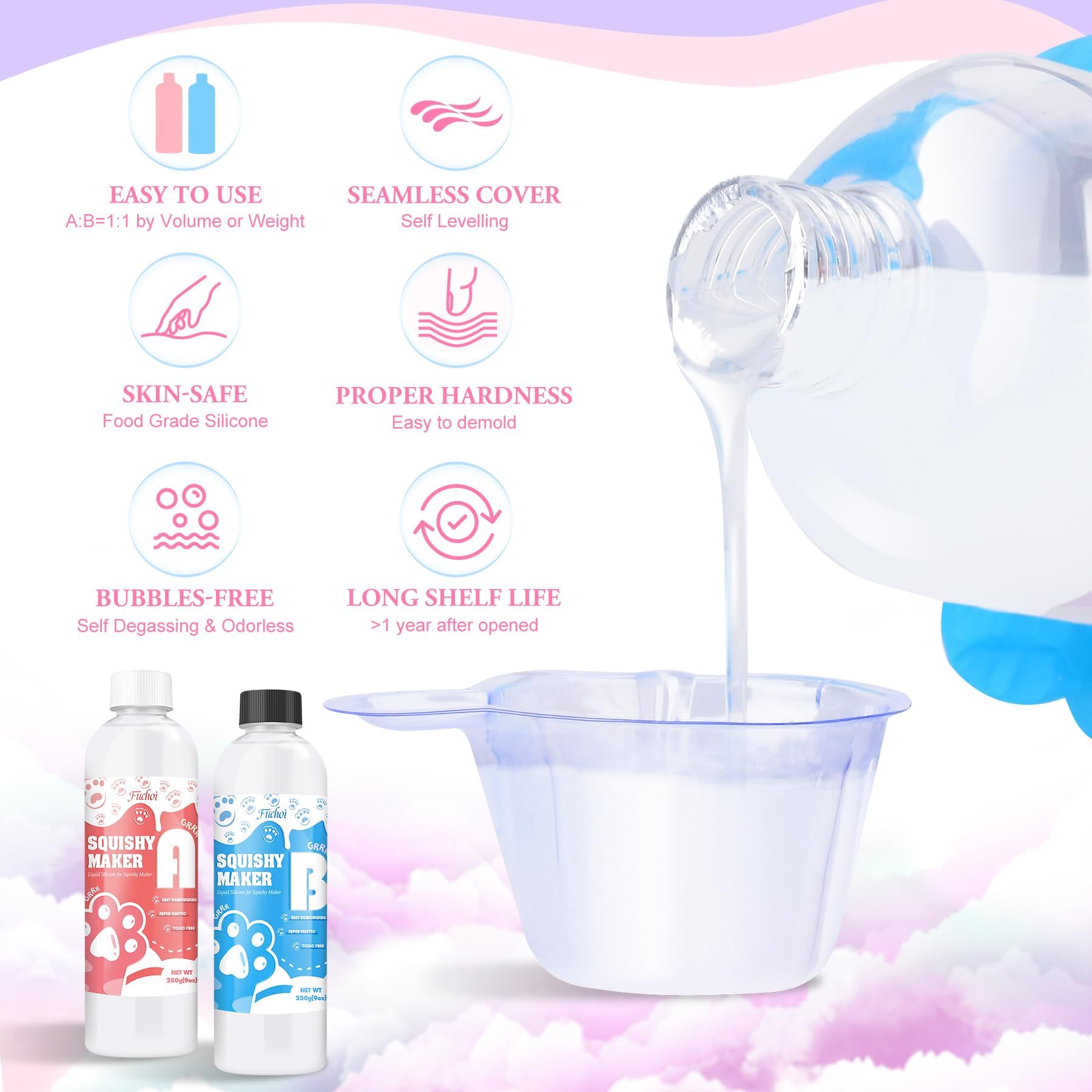 Amazon.co.jp: 液体シリコンスクイーズキット 500g : おもちゃ