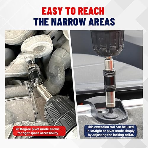 Miniatura 6 de Juego de 60 puntas y destornillador de tuercas totalmente magnéticas, SAE y métrico, juego de puntas de destornillador con magnetizado y