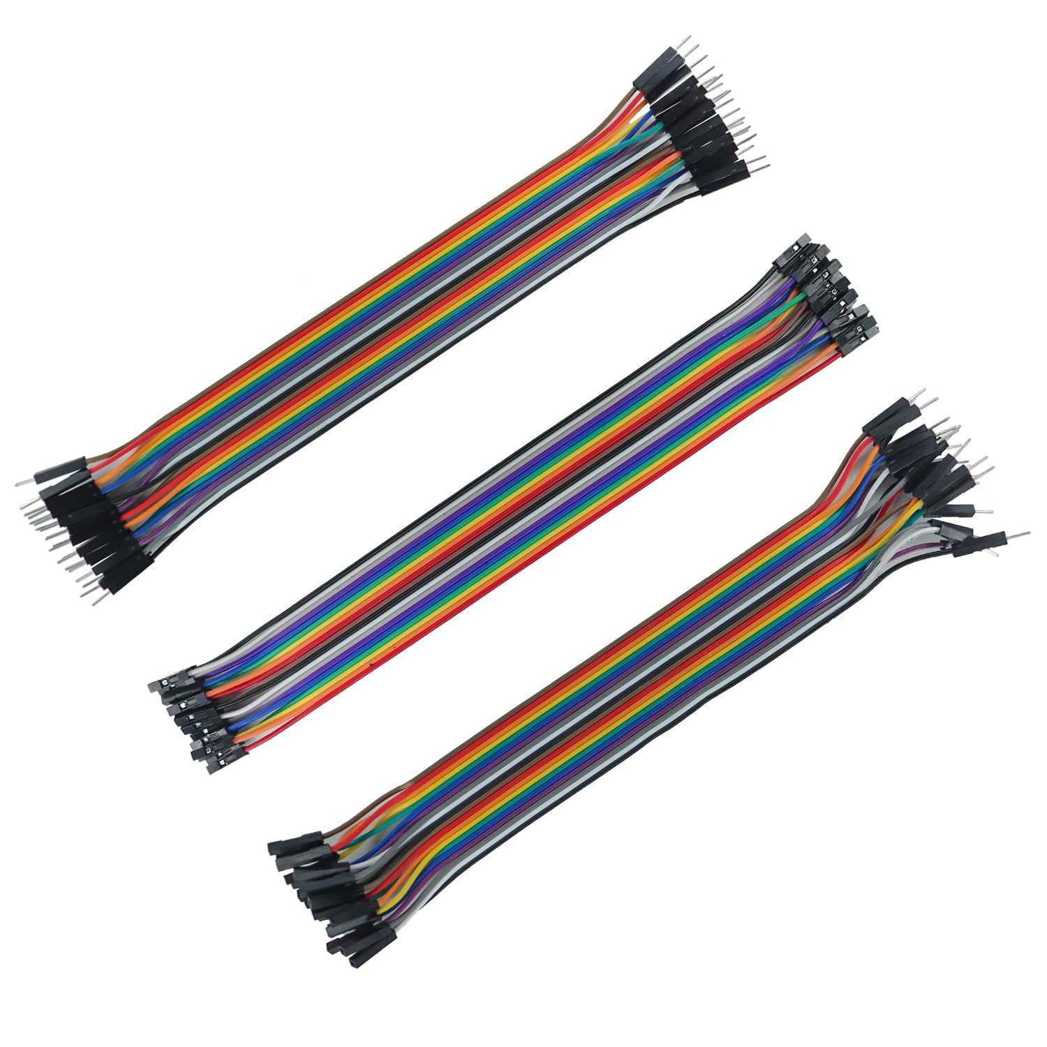 SP Electron 60 Piece Jumper Wire Set 20cm Multicolor Dupont Cables (M-M, M-F, F-F) for Breadboard, Arduino, Microcontroller, STEM Learning & Electronic Prototyping