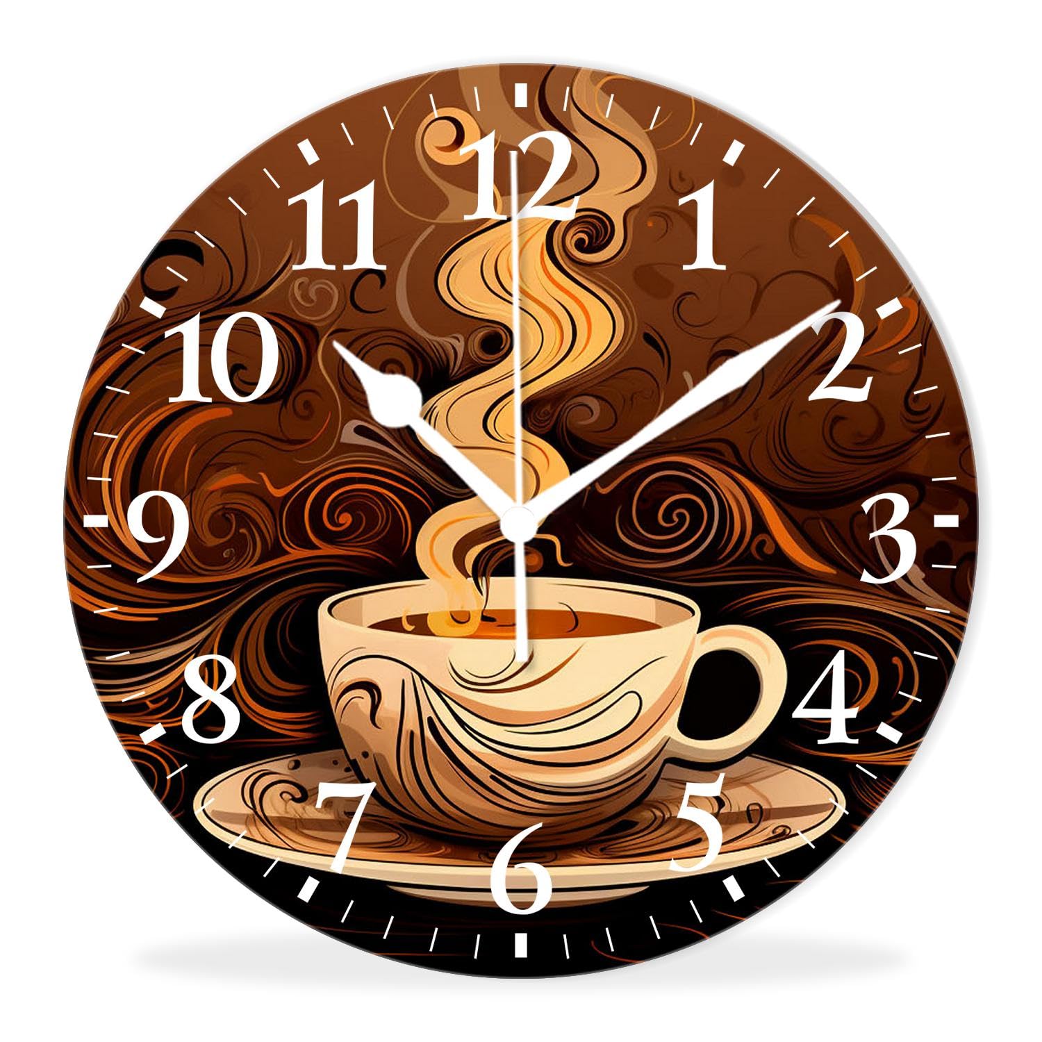 Horloge murale moderne silencieuse à quartz de 30,5 cm pour salon et bureau