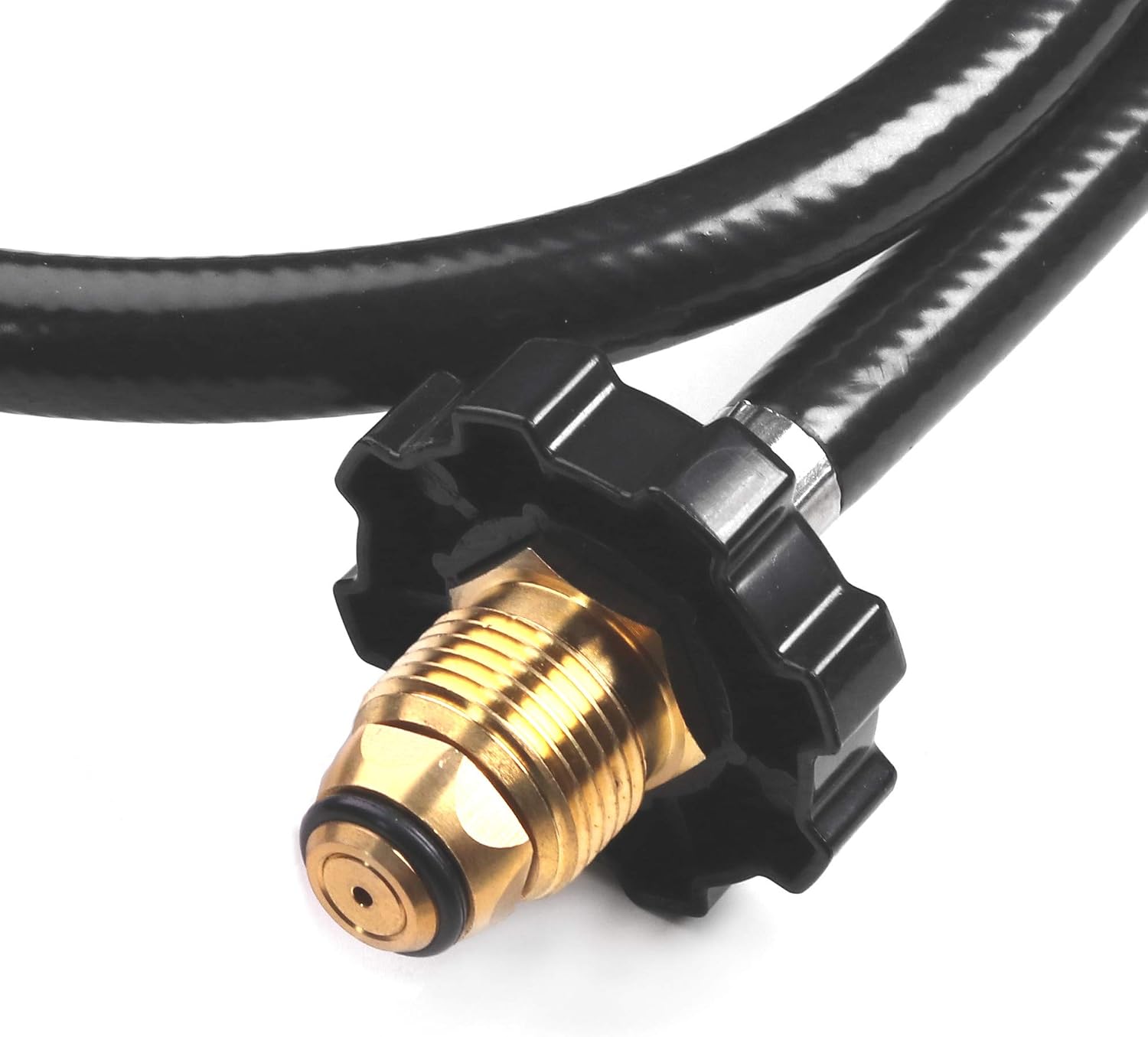 DOZYANT Universal 3 Feet Propane Refill Hose with ON-Off Control Valve Propane Refill Adapter for 1 lb Propane Tank Cylinder Bottle, POL Propane Tank Connector