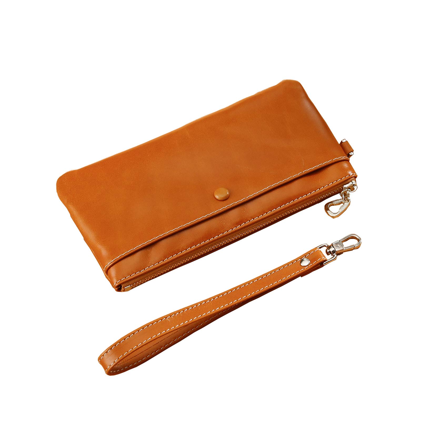 VogbelWomen's Wristlet Leather Clutch Wallet with Strap