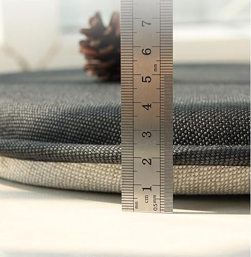 Miniatura 3 de Cojín de asiento redondo con lazos, funda de cojín transpirable de 13 pulgadas, cojín de tatami, cojín para silla de cocina, hogar, oficina con