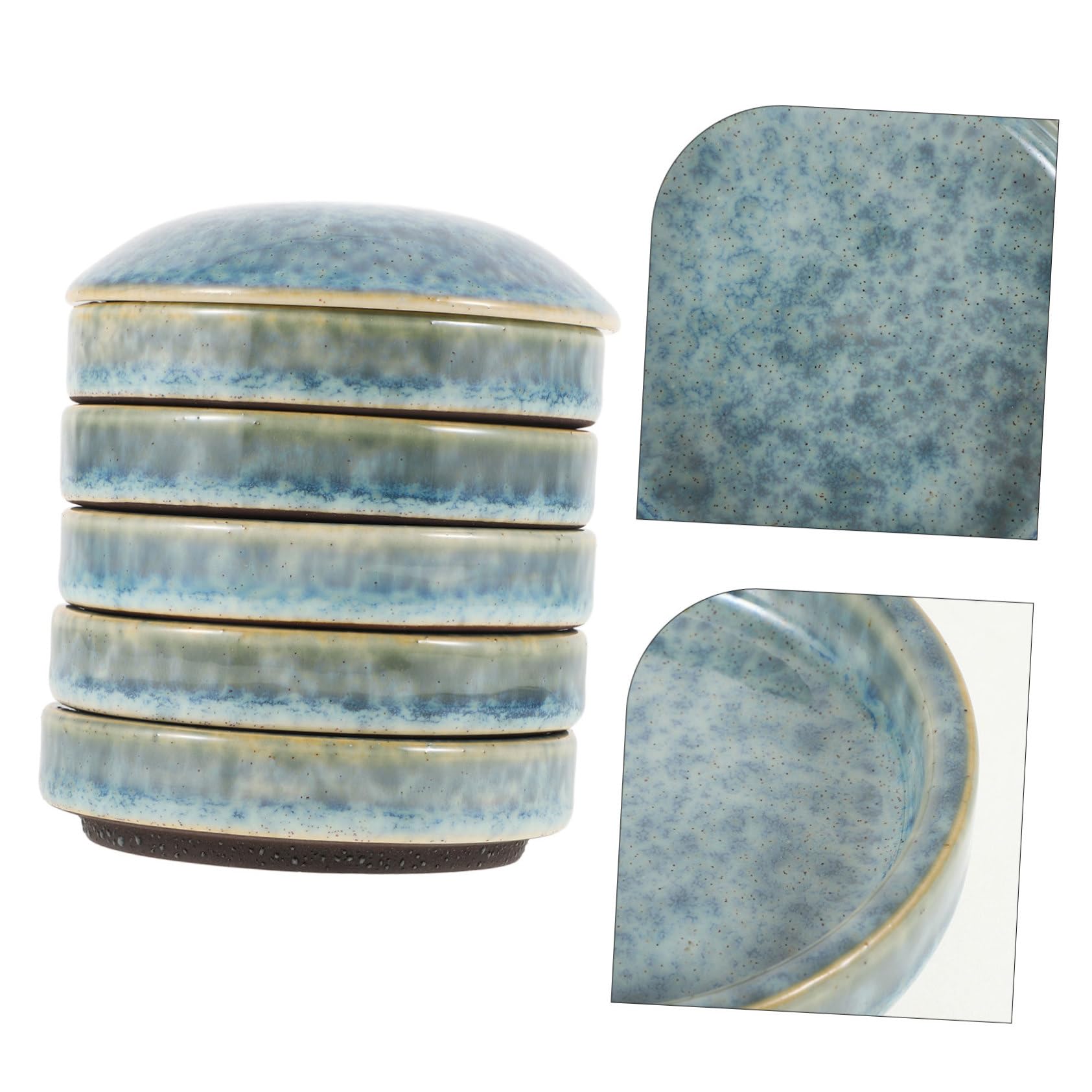 OSALADI Aquarellpalette mit Glatter Oberfläche aus Porzellan Platzsparend Keramik mit Deckel Vintage Künstlerische Aquarellmalerei