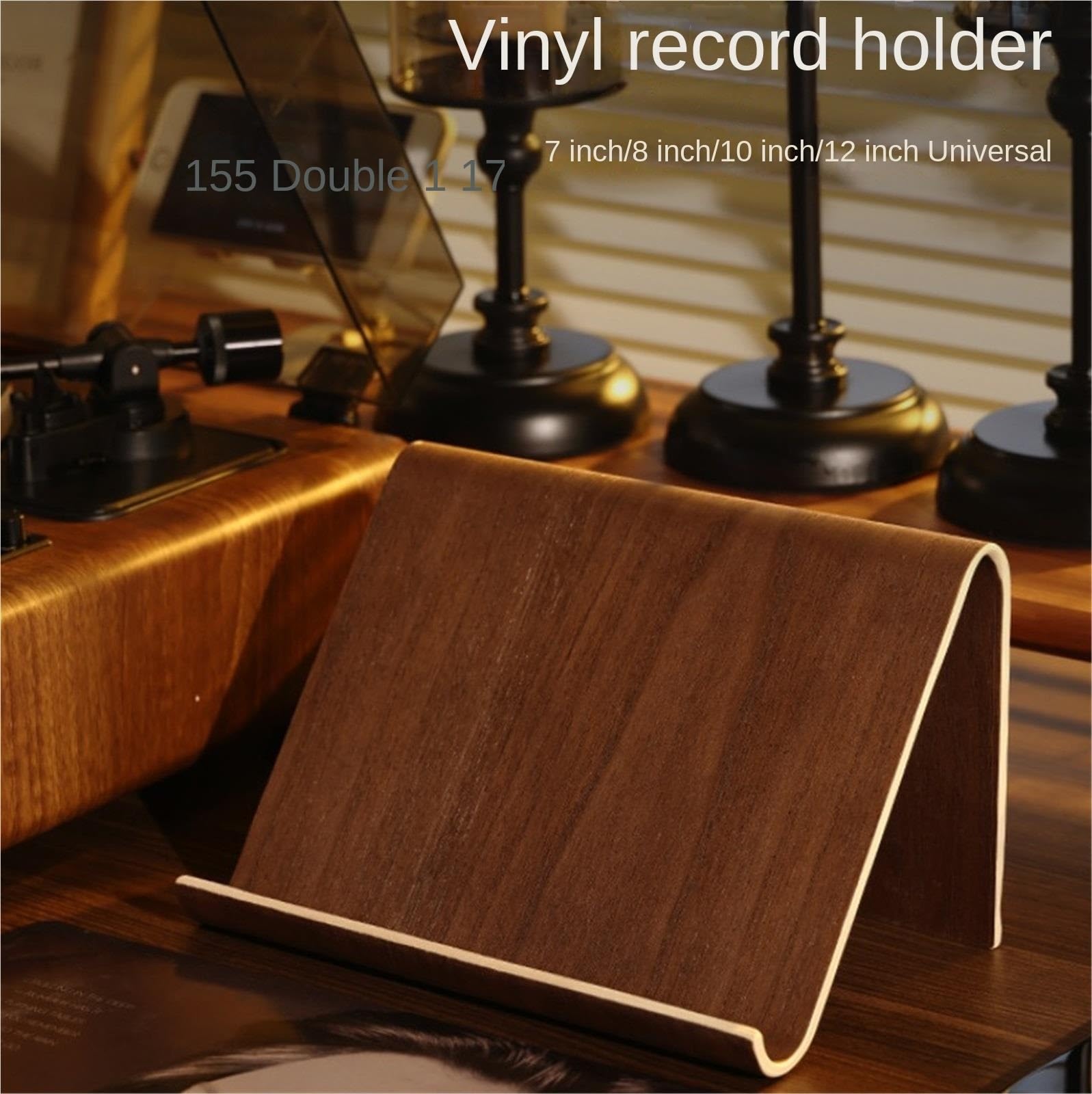 Supporto per dischi in vinile, contiene 8 LP in legno, organizer per album, elegante porta dischi per gli amanti della musica (Bruin)